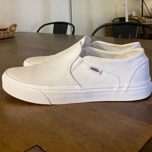 White Vans size 10 womens